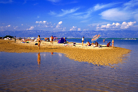 Sandy beach, Zadar, Nin Croatia