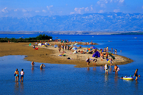 Sandy beach, Zadar, Nin Croatia